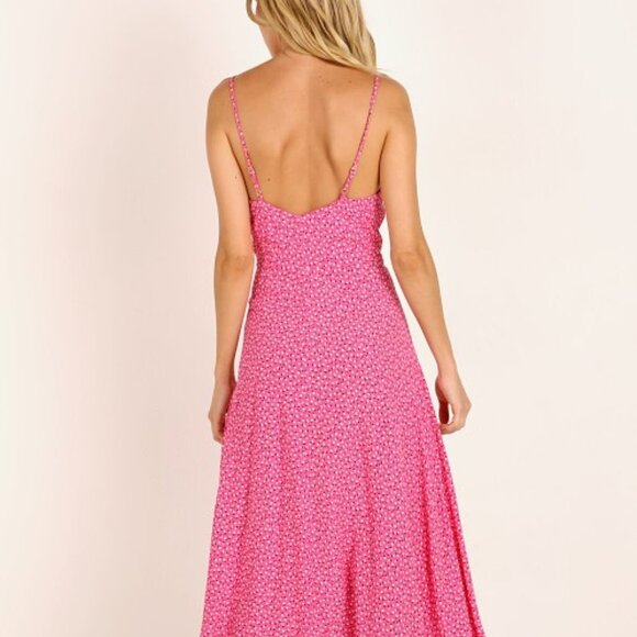 Rolla's Midsummer's Midi Tulip Dress Hot Pink - Picture 2 of 6